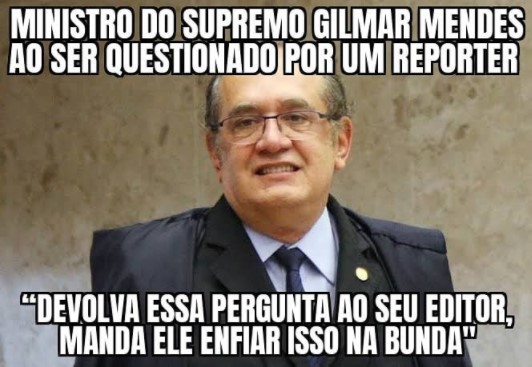 FORA DE CONTEXTO: Usuários compartilham declaração de Gilmar Mendes contra repórter da Folha como se fosse atual